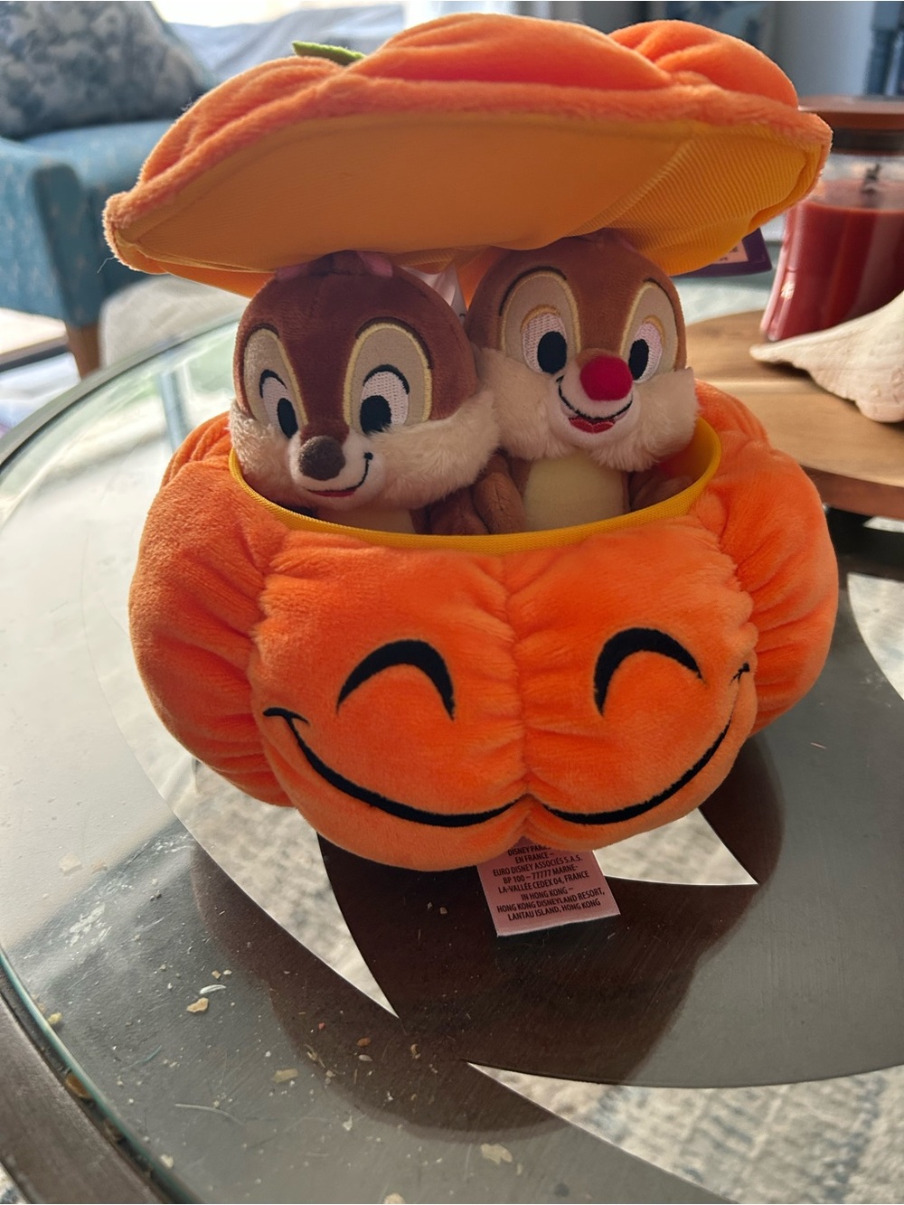 Disney 2021 Halloween Chip 'n Dale Pumpkin Plush